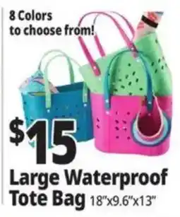 Ocean State Job Lot Large Waterproof Tote Bag offer