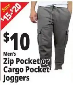 Ocean State Job Lot Men's Zip Pocket or Cargo Pocket Joggers offer
