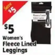 Ocean State Job Lot Women's Fleece Lined Leggings offer