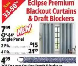 Ocean State Job Lot Eclipse Premium Blackout Curtains & Draft Blockers offer