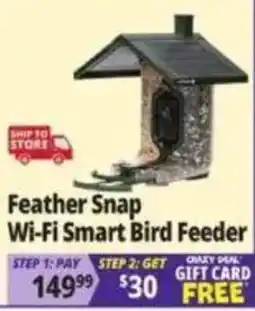 Ocean State Job Lot Feather Snap Wi-Fi Smart Bird Feeder offer