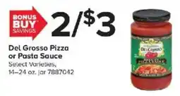 GIANT Del Grosso Pizza or Pasta Sauce offer