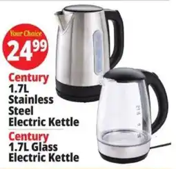 Ocean State Job Lot Century 1.7L Stainless Steel Electric Kettle offer