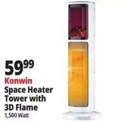 Ocean State Job Lot Konwin space heater tower with 3d flame offer