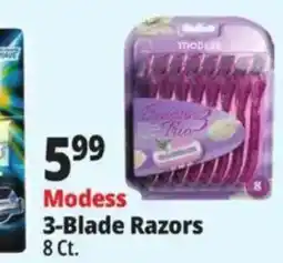 Ocean State Job Lot Modess 3-Blade Razors offer