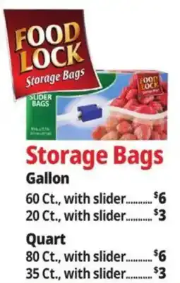 Ocean State Job Lot Food Lock storage bags offer
