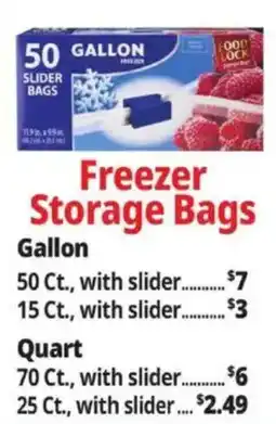 Ocean State Job Lot Food Lock freezer storage bags offer