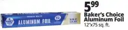 Ocean State Job Lot Baker's Choice aluminum foil offer
