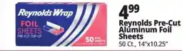 Ocean State Job Lot Reynolds Wrap foil sheets offer