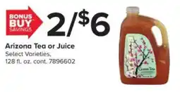GIANT Arizona Tea or Juice offer