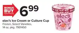 GIANT alec's ice cream or culture cup offer