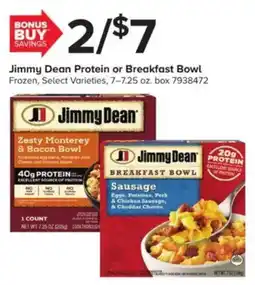 GIANT Jimmy Dean Protein or Breakfast Bowl offer