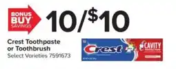 GIANT Crest toothpaste or toothbrush offer