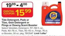 GIANT Tide detergent offer