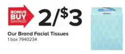 GIANT Our Brand Facial Tissues offer