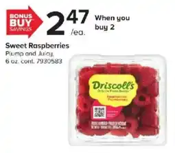 GIANT Driscoll's sweet raspberries offer