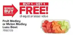 GIANT Fruit Medley or Melon Medley Luau Bowl offer
