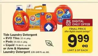 Tide or Arm & Hammer Laundry Detergent