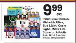 Safeway Pabst Blue Ribbon, Michelob Ultra, Bud Light, Coors Light, Miller Lite, Stone or Athletic offer