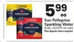 Safeway San Pellegrino Sparkling Water offer