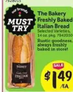 Stop&Shop The Bakery Freshly Baked Italian Bread offer