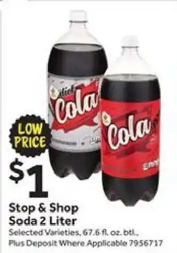 Stop&Shop Stop & Shop Soda 2 Liter offer