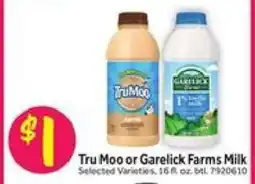 Stop&Shop Tru Moo or Garelick Farms Milk offer
