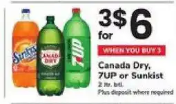 Safeway Canada Dry, 7UP or Sunkist offer