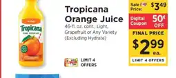 ShopRite Tropicana Orange Juice offer