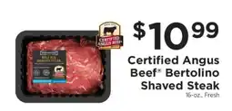ShopRite Certified Angus Beef Bertolino Shaved Steak offer