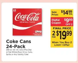ShopRite Coke Cans 24-Pack offer