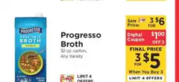 ShopRite Progresso Broth offer