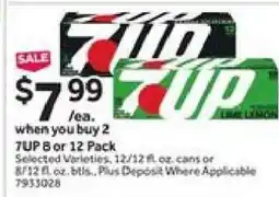 Stop&Shop 7UP 8 or 12 Pack offer