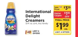 ShopRite International Delight Creamers offer