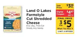 ShopRite Land O Lakes Farmstyle Cut Shredded Cheese offer