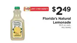 ShopRite Florida's Natural Lemonade offer