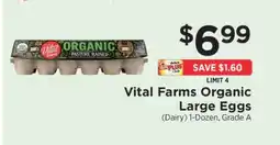 ShopRite Vital Farms Organic Large Eggs offer