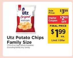 ShopRite Utz Potato Chips Family Size offer