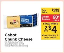 ShopRite Cabot Chunk Cheese offer