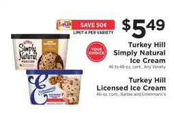 ShopRite Turkey Hill Simply Natural Ice Cream offer