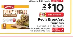 ShopRite Red's Breakfast Burritos offer
