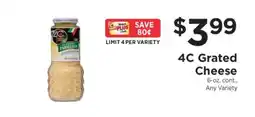 ShopRite 4C Grated Cheese offer