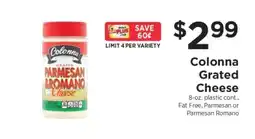 ShopRite Colonna Grated Cheese offer