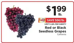 ShopRite Red or Black Seedless Grapes offer