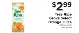 ShopRite Tree Ripe Grove Select Orange Juice offer