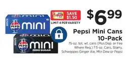 ShopRite Pepsi Mini Cans 10-Pack offer
