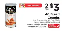 ShopRite 4C Bread Crumbs offer