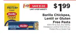 ShopRite Barilla Chickpea, Lentil or Gluten Free Pasta offer