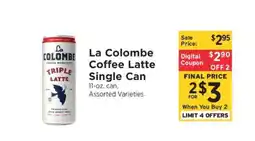 ShopRite La Colombe Coffee Latte Single Can offer