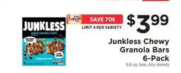 ShopRite Junkless Chewy Granola Bars 6-Pack offer